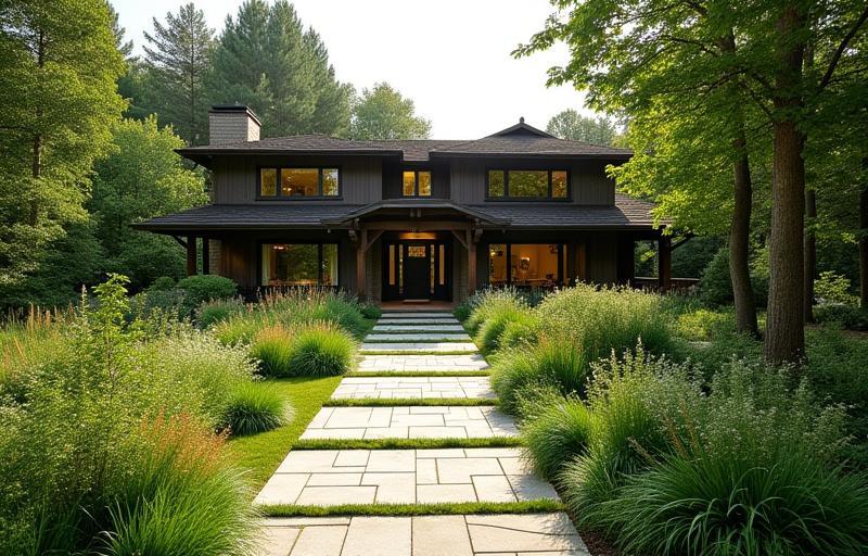 Sustainable front yard landscape design